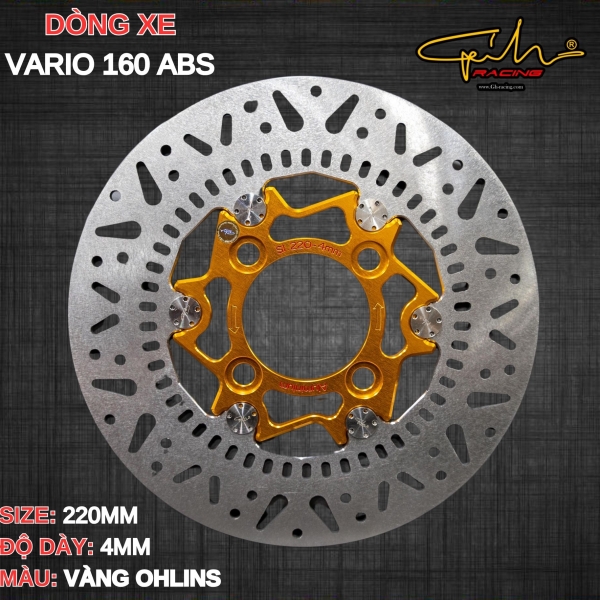Đĩa thắng Vario 160i ABS SIZE 220mm - ( VÀNG )