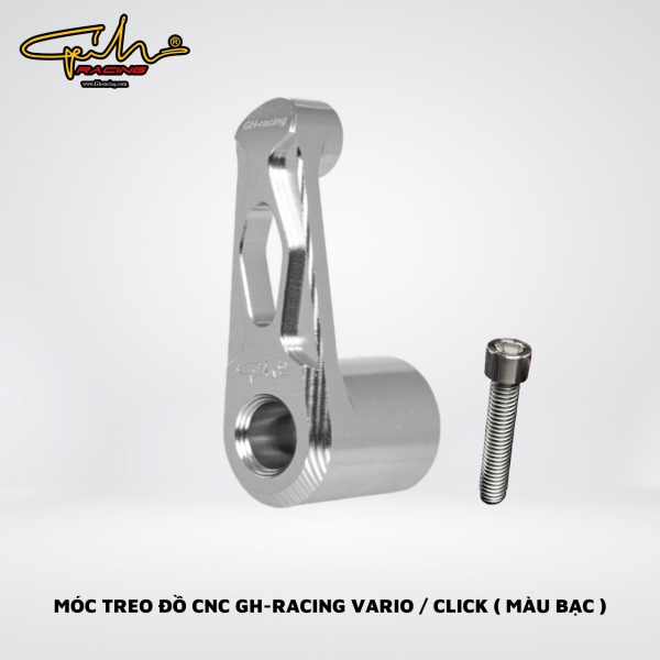 MÓC TREO ĐỒ CNC GH-RACING VARIO / CLICK ( MÀU BẠC )